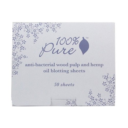 100% Pure Organic Anti Bacterial Wood Pulp Oil Blotting Paper, 50 Sheets