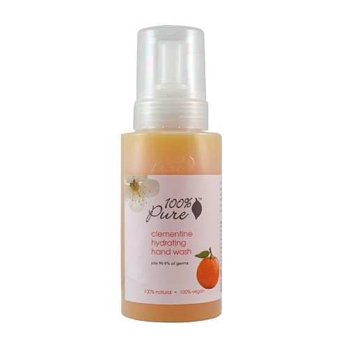 100% Pure Organic Clementine Hydrating Hand Wash on white background