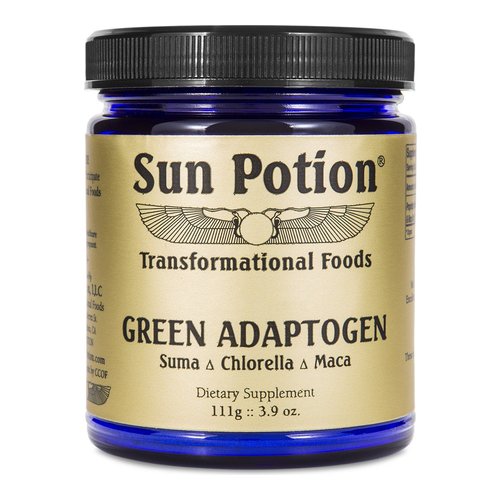 Sun Potion Green Adaptogen Chlorella/Maca/Suma Blend, 111g/3.9 oz