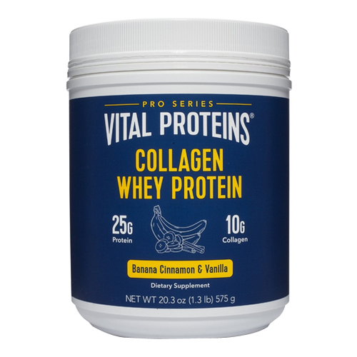 Vital Proteins Collagen Whey - Banana, Cinnamon, Vanilla on white background