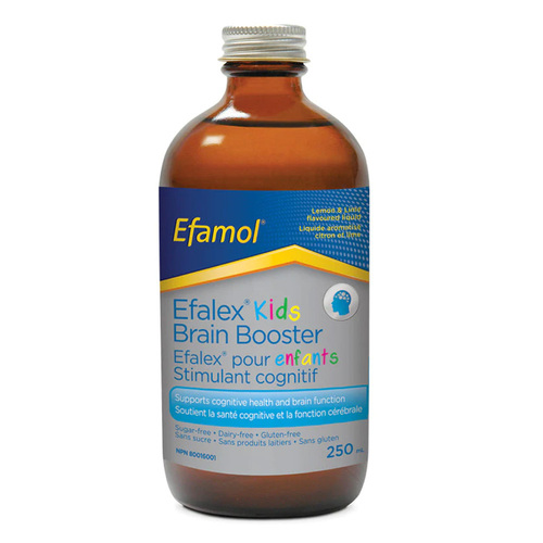 Flora Efalex Kids Brain Booster Liquid - Lemon and Lime Flavored on white background