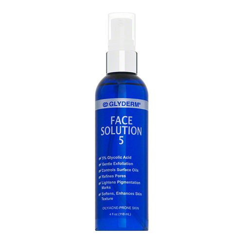 GlyDerm Face Solution 5 on white background