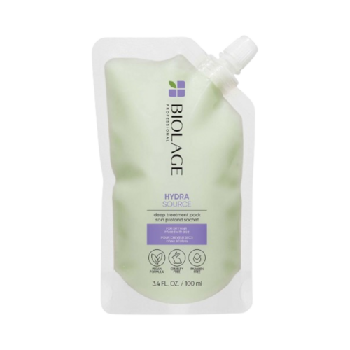 Biolage Hydra Source Deep Treatment Pack Hair Mask for Dry Hair on white background