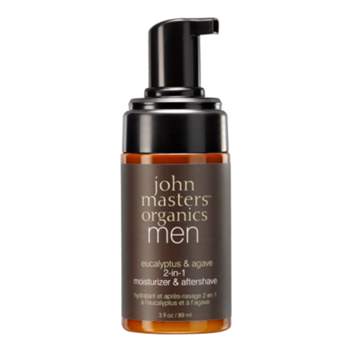 John Masters Organics Eucalyptus and Agave 2-in-1 Moisturizer and Aftershave on white background