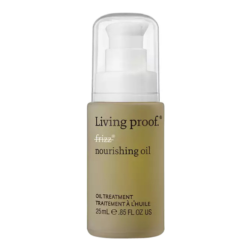 Living Proof No Frizz Nourishing Oil on white background