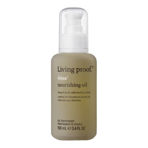 Living Proof No Frizz Nourishing Oil on white background