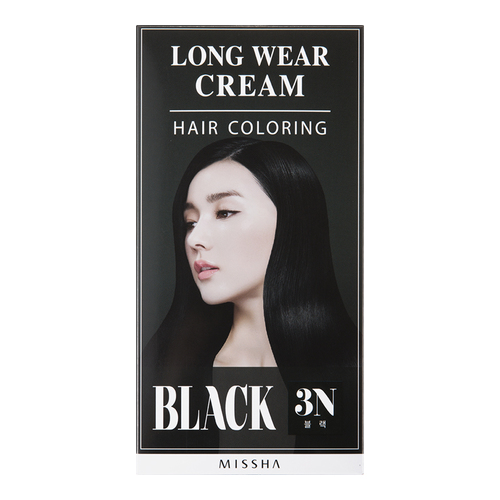 MISSHA Long-Wear Cream Hair Coloring - Black, 1 set