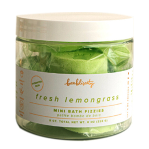 Bonblissity Mini Bath Fizzies - Fresh Lemongrass on white background