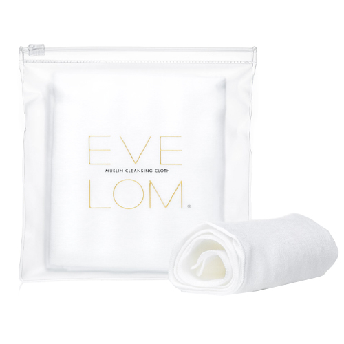 Eve Lom Muslin Cloths on white background