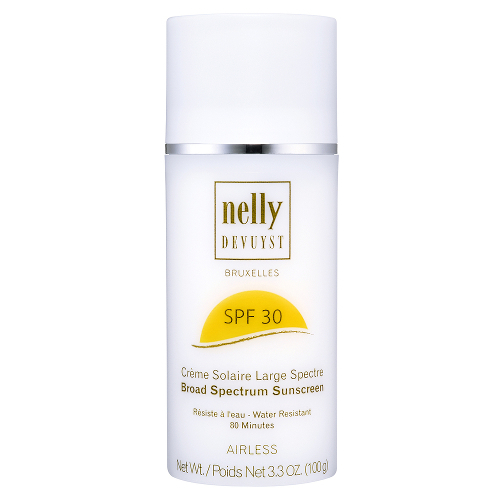Nelly Devuyst Broad Spectrum Sunscreen SPF 30 on white background