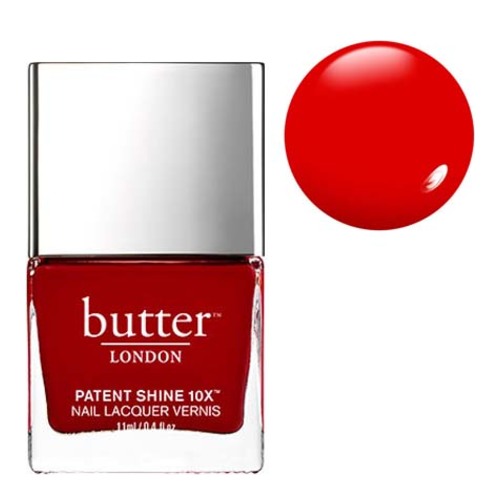 butter LONDON Patent Shine 10x - Her Majesty's Red, 11ml/0.4 fl oz