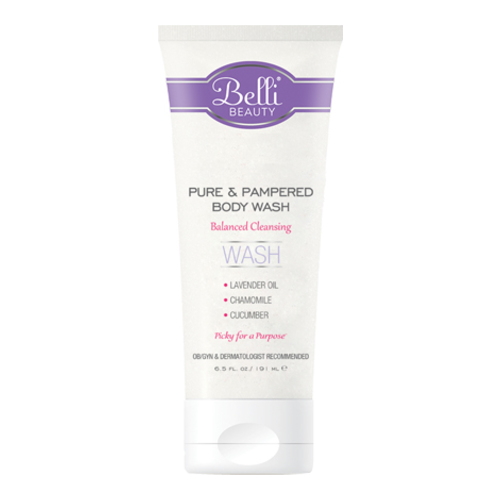 Belli Pure and Pampered Body Wash on white background