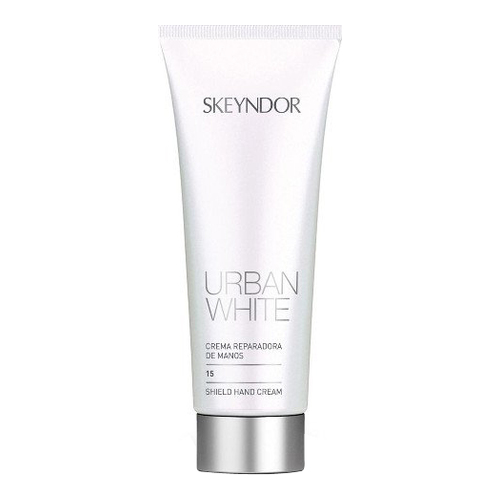 Skeyndor Urban White Shield Hand Cream SPF15 on white background