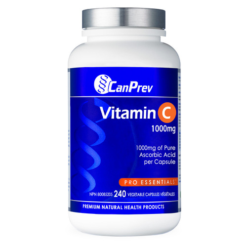 CanPrev Vitamin C Capsules on white background