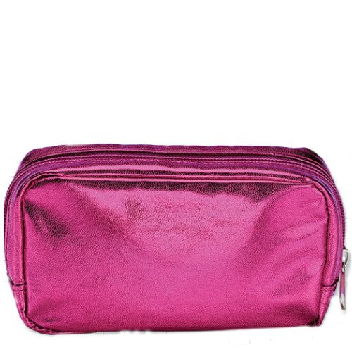 Naturally Yours Pink Metalic Cosmetic Bag on white background
