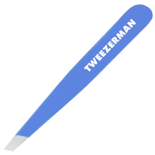 Tweezerman Mini Slant Tweezer - Bahama Blue on white background
