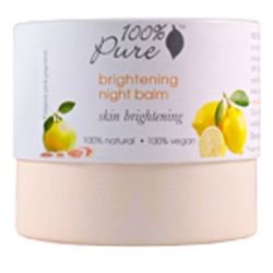100% Pure Organic Skin Brightening Night Balm on white background