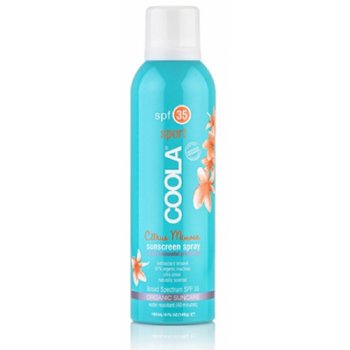 Coola Sport Continuous Spray SPF 35 Citrus Mimosa, 180ml/6 fl oz Coola on white background