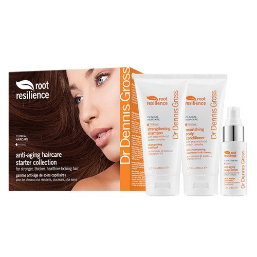 Dr Dennis Gross Root Resilience Haircare Starter Collection on white background