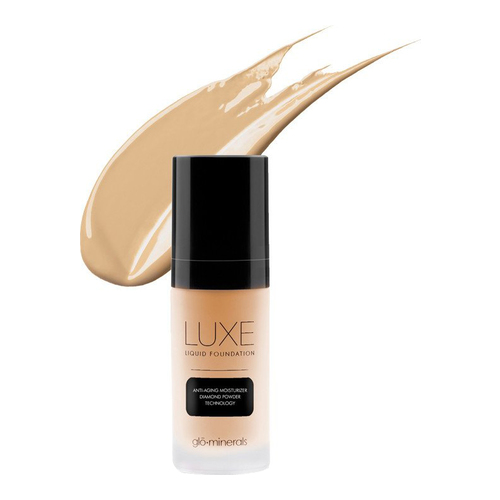 gloMinerals Luxe Liquid Foundation - Almond on white background