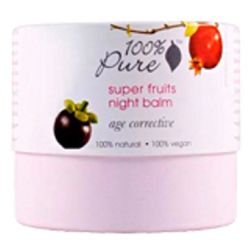 100% Pure Organic Super Fruits Night Balm on white background