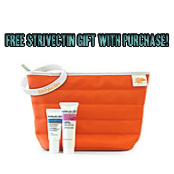 Free Gift with Orders Over $120 of StriVectin: StriVectin Travel Kit (1 travel product and bag only!) Strivectin on white background