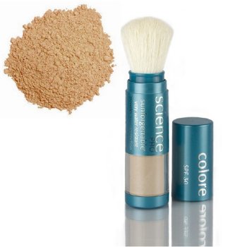 Colorescience Sunforgettable Mineral Sunscreen Brush SPF 30 - Tan Shimmer (Almost Clear), 9.07g/0.23 oz