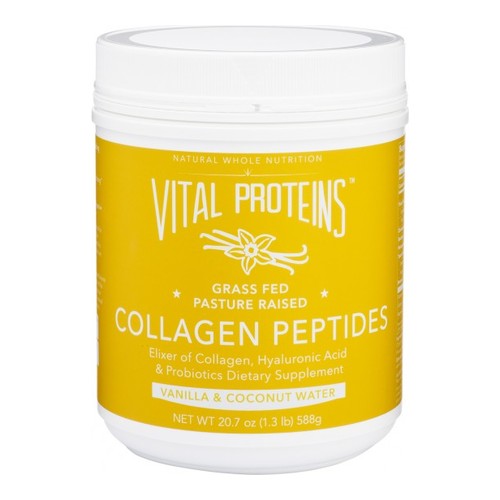 Vital Proteins Collagen Peptides - Vanilla and Coconut Water on white background