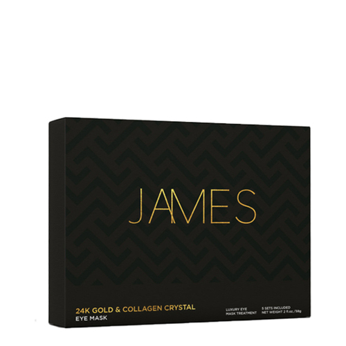 JAMES 24k Gold Collagen Crystal Eye Mask (Pregnancy-Safe) on white background