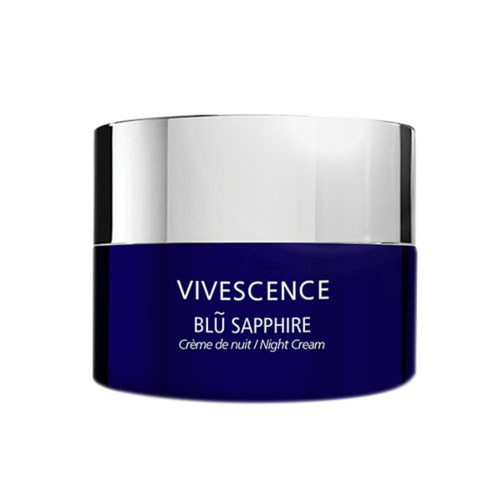 Vivescence Blu Sapphire Regenerating Precious Night Cream on white background