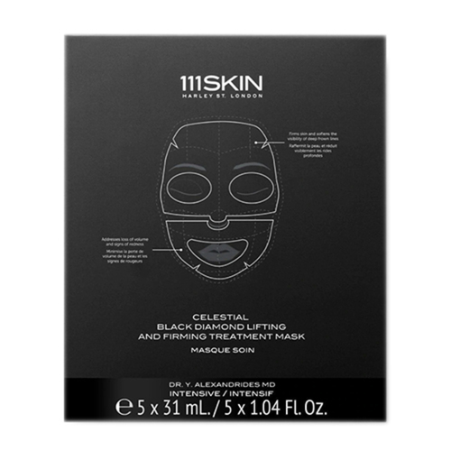 111SKIN Celestial Black Diamond Lifting and Firming Mask Box on white background