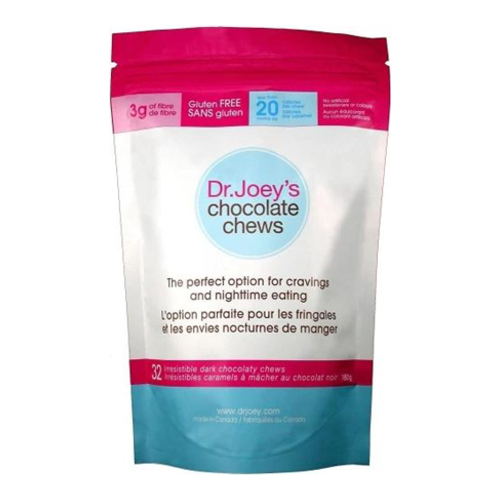 Dr Joeys Chocolate Chews 1 Bag on white background