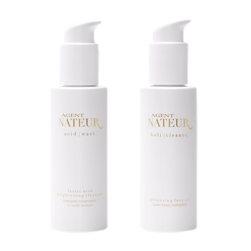Agent Nateur Cleanser Duo - Travel Size on white background