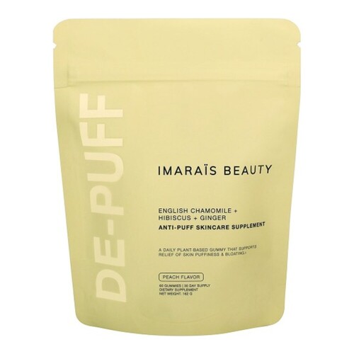 Imarais Beauty De-Puff Skincare Supplement on white background