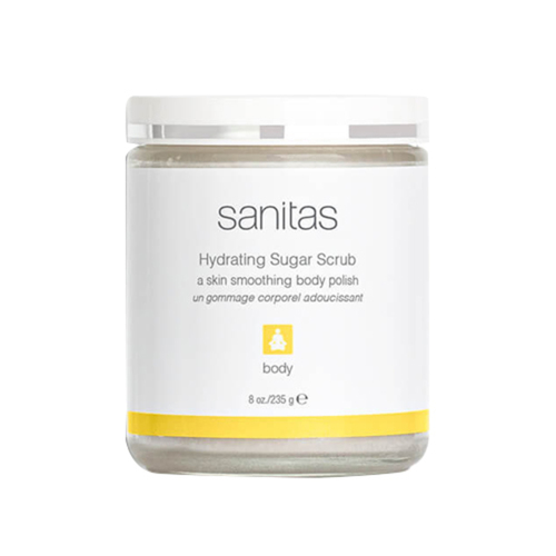 Sanitas Hydrating Sugar Scrub on white background