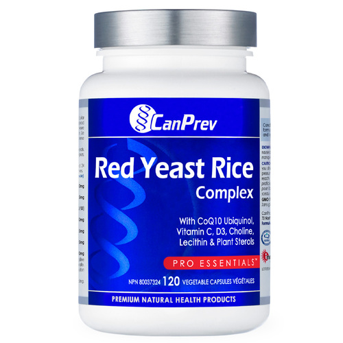 CanPrev Red Yeast Rice Complex on white background