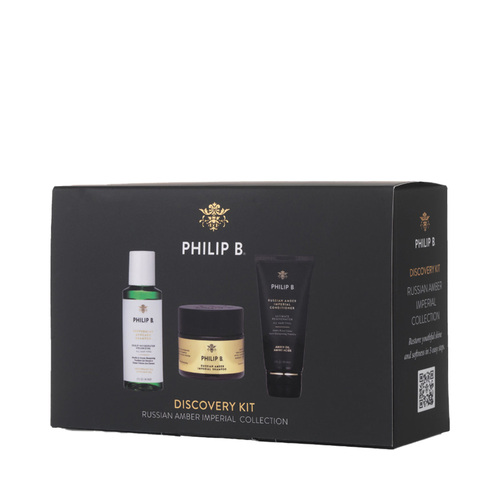 Philip B Botanical Russian Amber Imperial Collection Discovery Kit on white background