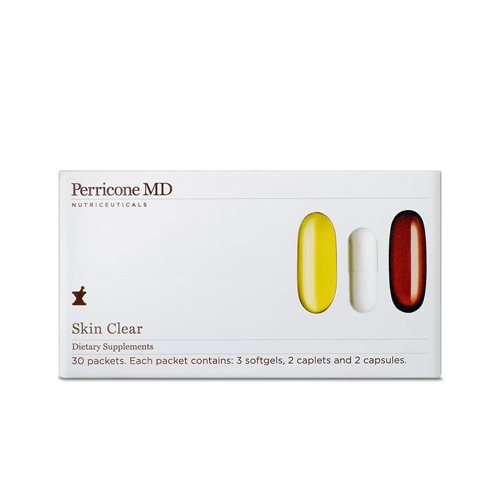 Perricone MD Skin Clear Supplements on white background