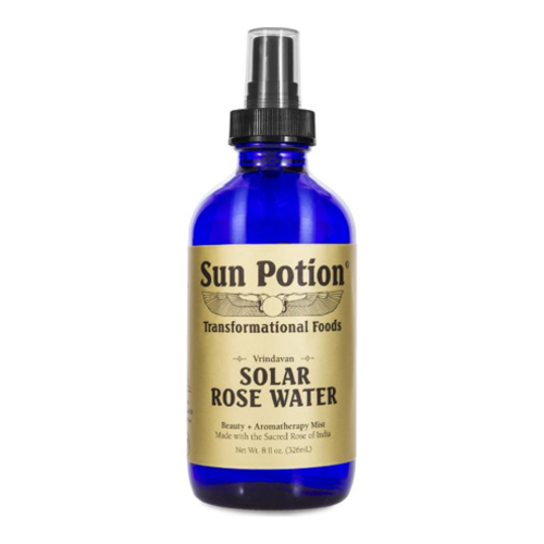 Sun Potion Solar Rose Water on white background