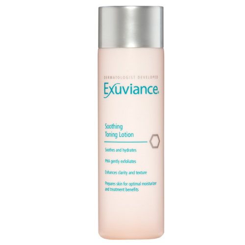 Exuviance Soothing Toning Lotion on white background