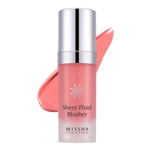 MISSHA The Style Sheer Fluid Blusher No.1 | Aurora Pink on white background