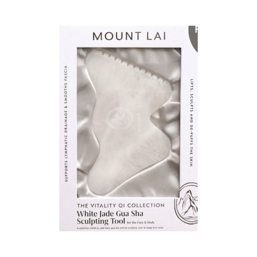 Mount Lai The Vitality Qi White Jade Gua Sha Sculpting Tool, 1 piece