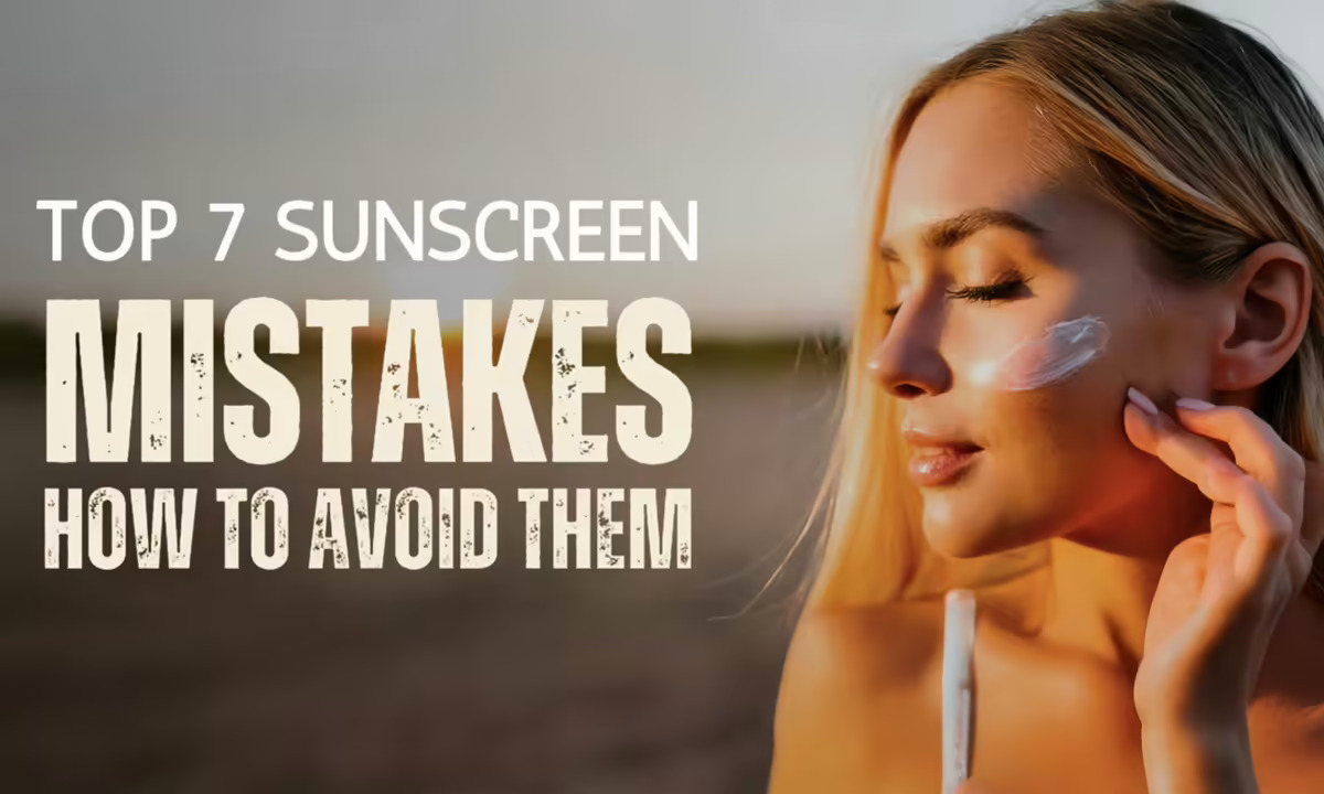 Top 7 sunscreen application mistakes and how to avoid them, ensuring your skin remains protected.