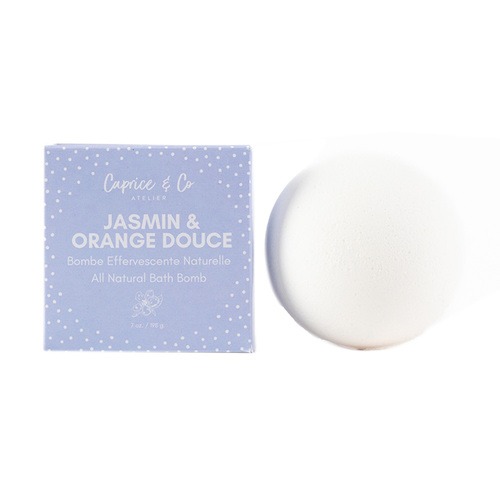 Caprice & Co. 100% Natural Bath Bombs - Jasmin and Orange, 200g/7.05 oz