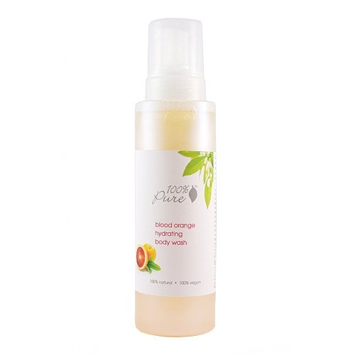 100% Pure Organic Blood Orange Body Wash on white background