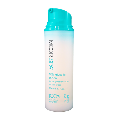 Moor Spa 10% Glycolic Lotion on white background