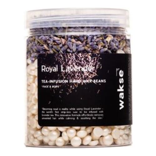 WAKSE  Mini Royal Lavender Hard Wax Beans on white background