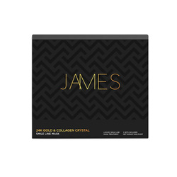 24K Gold and Collagen Crystal Smile Line Mask on white background