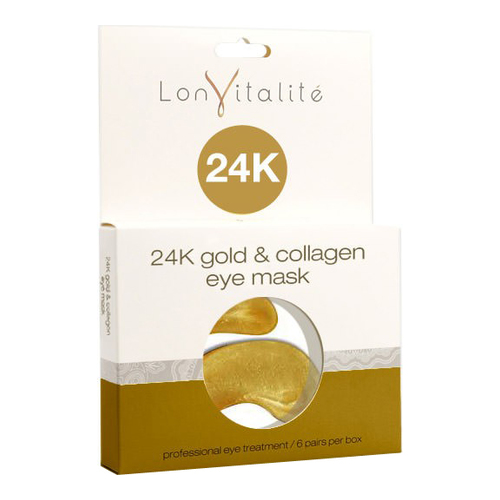 Lonvitalite 24K Gold and Collagen Eye Mask (6 Pairs) on white background