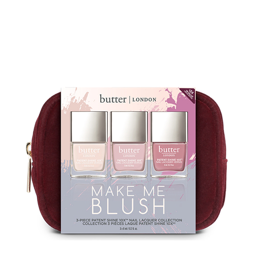 butter LONDON 3 Piece Patent Shine 10x set - Make Me Blush, 1 set